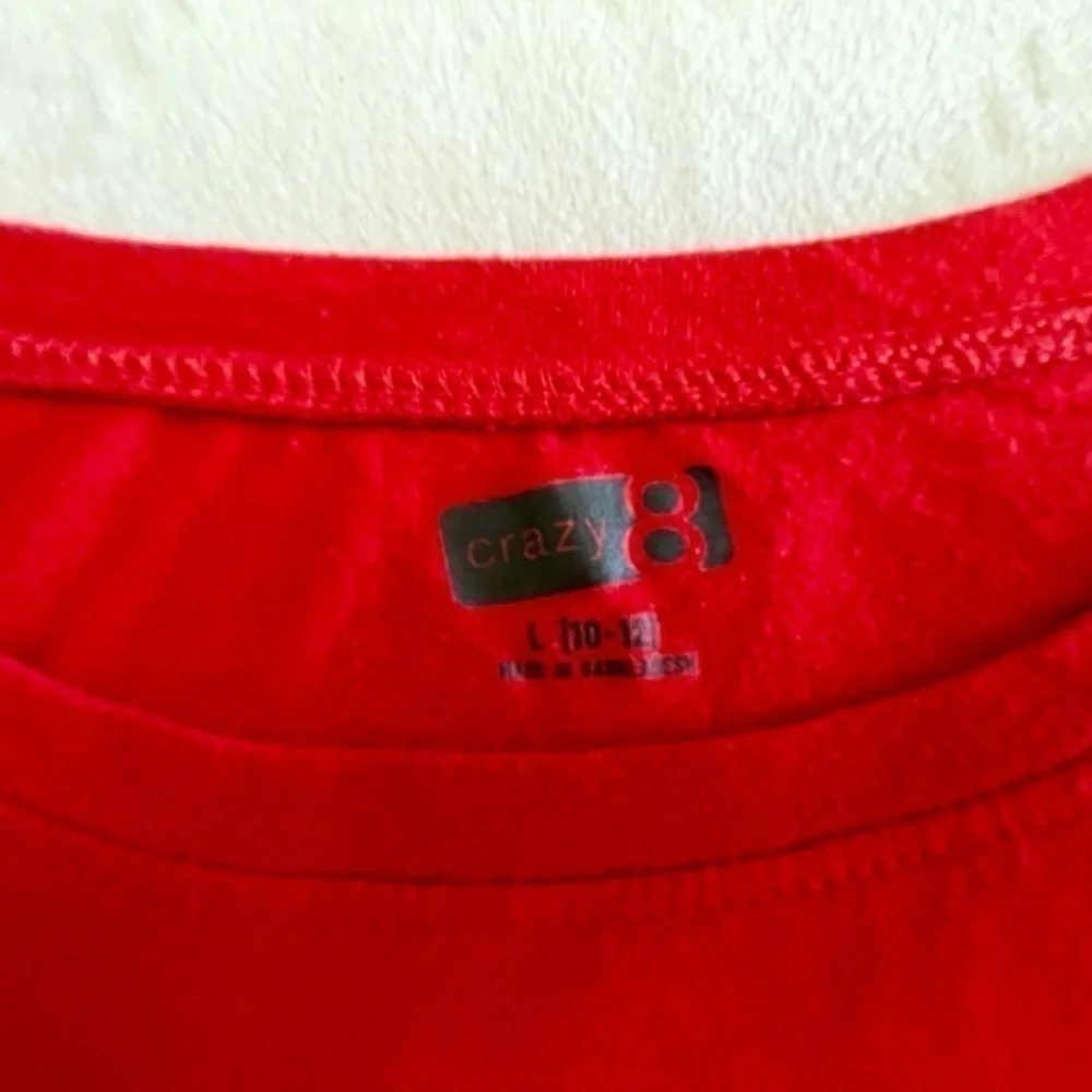 SO, GIRLS BLUE, SOFT DENIM LEGGINGS, SIZE 10. CRAZY8, T-SHIRT, SIZE L(10/12).